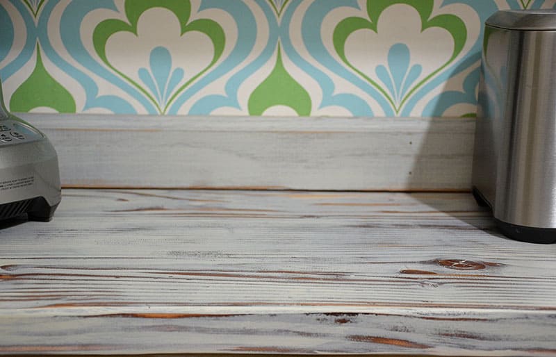 painted distressed weathered countertop
