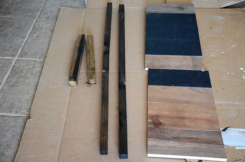 scrap lumber for chalkboard bulletin board