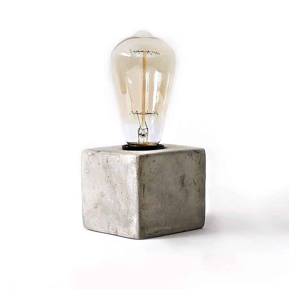 Concrete Lamp with Edison Bulb