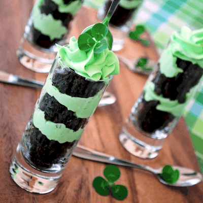Bombed Brownie Trifle Recipe for St. Patrick's Day