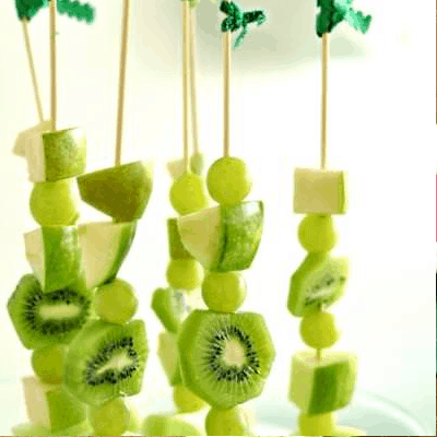 Green Fruit Skewers Recipe for St. Patrick's Day
