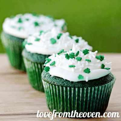 Green Velvet Cupcakes  Recipe for St. Patrick's Day