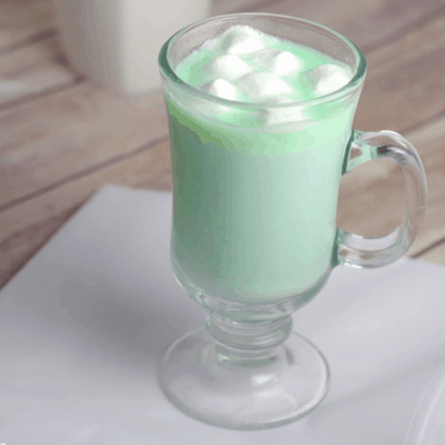 Mint White Hot Chocolate Recipe for St. Patrick's Day