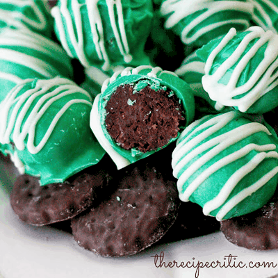 Green Thin Mint Truffles for St. Patrick's Day